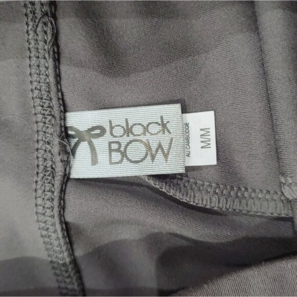 Black Bow High Rise Grey Leggings- M - Picture 3 of 5